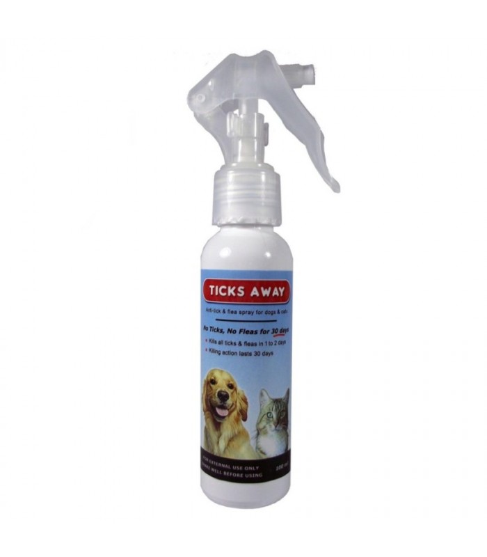 Ticks Away AntiTick & Flea Spray 100ml for Cats & Dogs Pet Warehouse