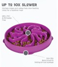 Outward Hound Purple Flower Fun Feeder Interactive Dog Bowl