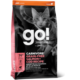 Go! Solutions Carnivore Grain-Free Salmon + Cod Recipe Cat Dry Food