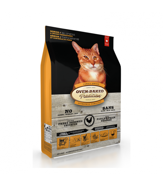 Oven Baked Tradition Weight Management Senior Cat Dry Food Pet