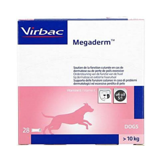 Virbac Megaderm Mono Dose Sachets 8ml for Healthy Coats (box of 28)