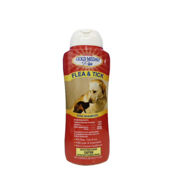Gold Medal Pets Flea & Tick 500ml Dogs and Cats Shampoo
