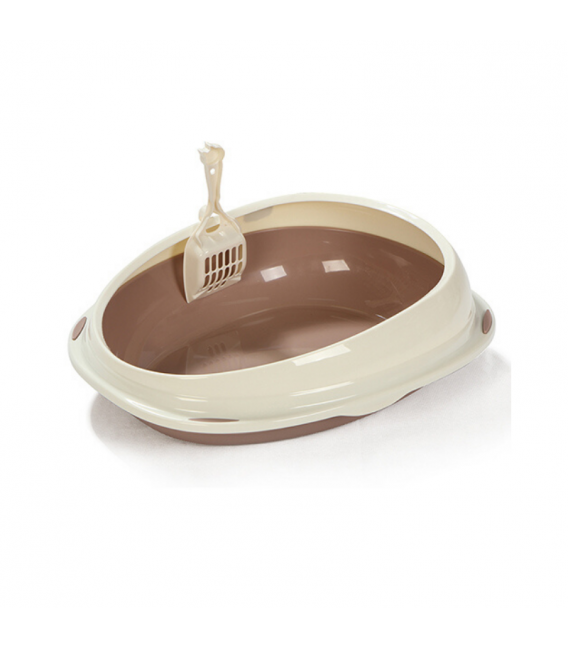Timeless Series Round Brown Litter Pan and Scoop