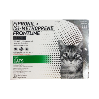 Frontline Plus Flea & Tick Spot On for Cats (0.50ml x 3 pipettes)