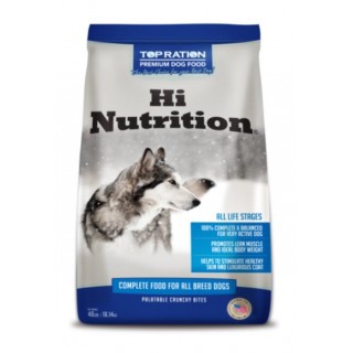 Top Ration Hi Nutrition for All Life Stages 40lbs Premium Dry Dog Food