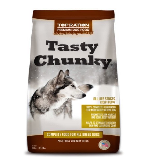 Top Ration Tasty Chunky for Adult & Mature Maintenance 40lbs Premium Dry Dog Food