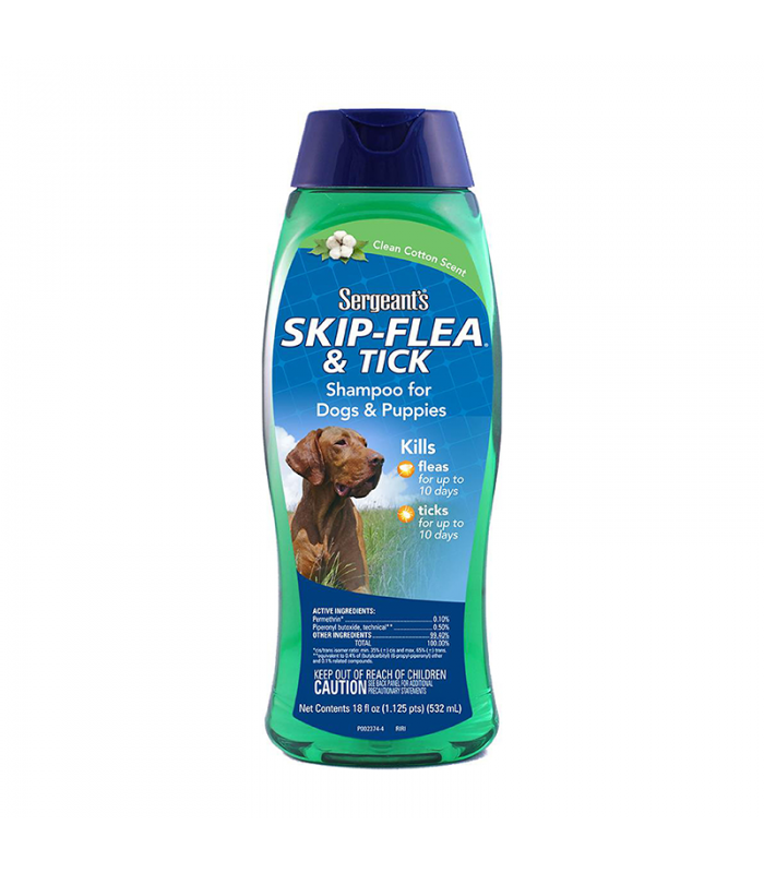 Sergeant's Skip Flea and Tick Clean Cotton 532ml Dog Shampoo Pet