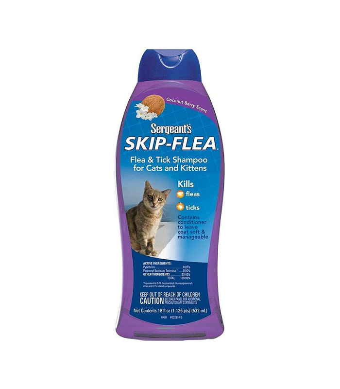 Sergeant's Skip Flea and Tick Coconut Berry 532ml Cat Shampoo Pet