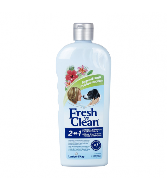 Fresh 'n Clean 2-N-1 Tropical Fresh 533ml Dog Oatmeal Shampoo + Conditioner