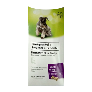 Drontal Plus Tasty Bone Tablet Dog Dewormer (6 tablets)