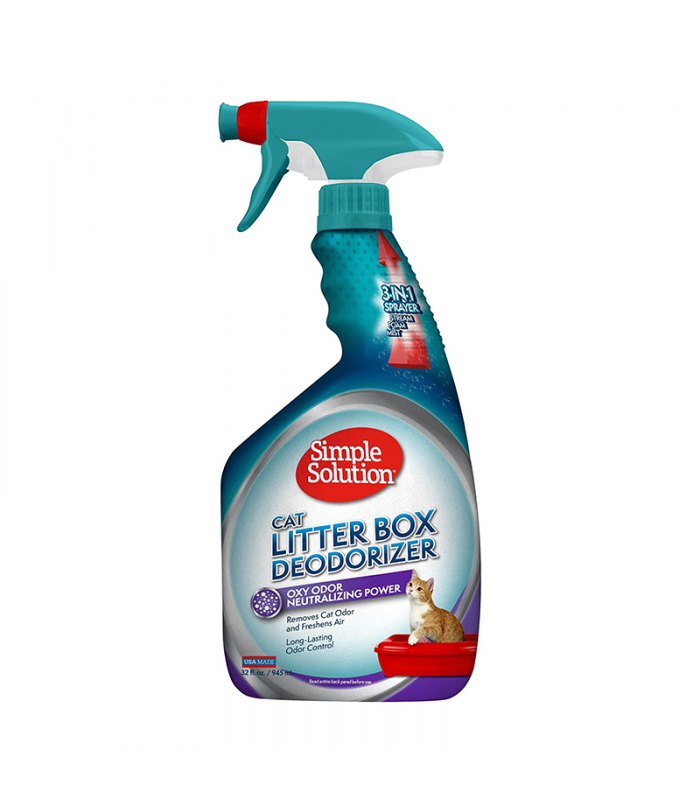 Simple Solution Cat Litter Box Deodorizer 945ml Spray Pet Warehouse