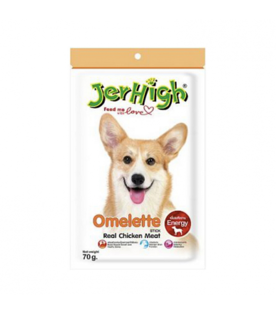 Jerhigh Omelette Real Chicken Meat Stick 70g Dog Treats