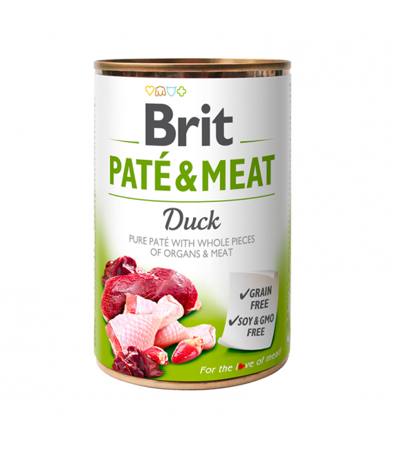 Brit Pate and Meat Grain Free Duck 400g Dog Wet Food