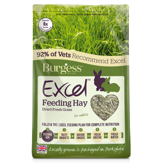 Burgess Excel Dried Fresh Grass 1kg Small Pet Hay