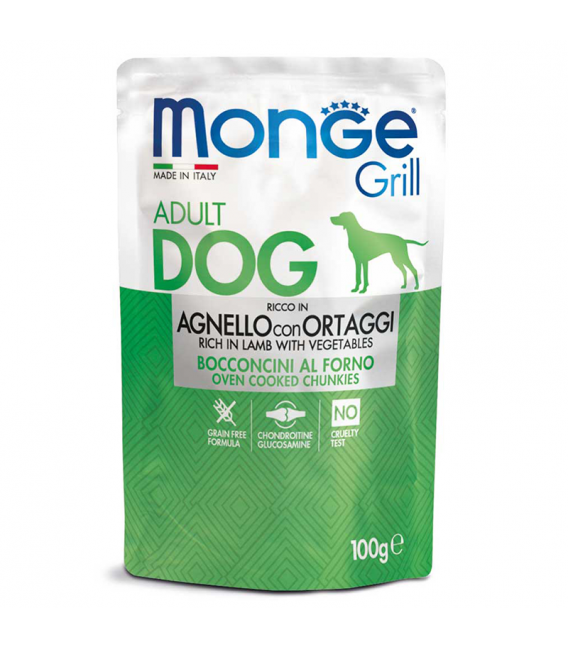 Monge Grill Chunkies with Lamb & Vegetables 100g Dog Wet Food