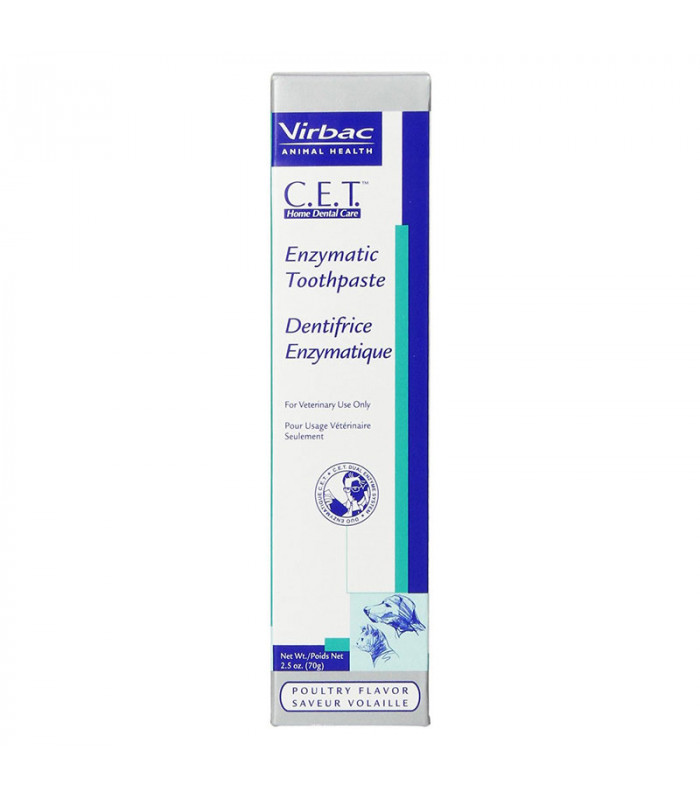 virbac cet enzymatic toothpaste poultry flavor 70g for dogs cats