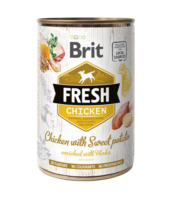 Brit Fresh Chicken with Sweet Potato 400g Dog Wet Food