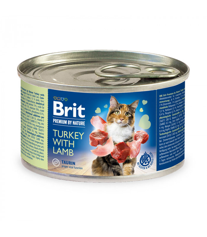 Brit Premium by Nature Turkey with Lamb 200g Cat Wet Food Pet