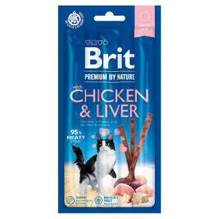 Brit Premium by Nature Chicken and Liver Sticks 15g Cat Treats