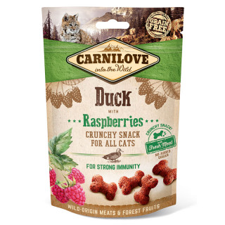 Carnilove Into the Wild Crunchy Snack Duck with Raspberries 50g Cat Treats