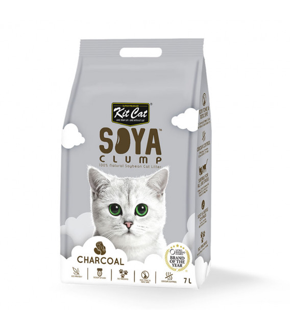 Kit Cat Soya Clump Charcoal 7L Cat Litter