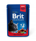 Brit Premium Gravy Chunks with Beef Stew & Peas 100g Cat Wet Food