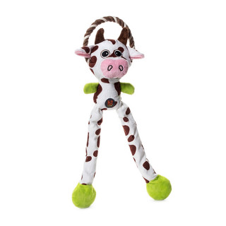 Petstages Charming Pet Thunda Tugga Leggy Cow Dog Toy