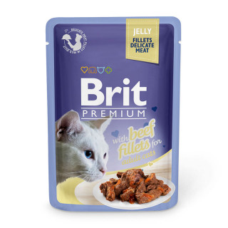 Brit Premium Jelly Fillet with Beef 85g Cat Wet Food