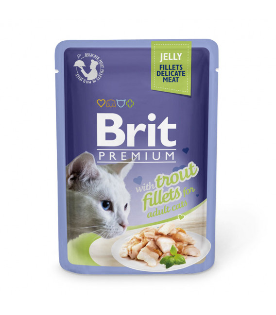 Brit Premium Jelly Fillet with Trout 85g Cat Wet Food
