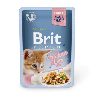 Brit Premium Gravy Fillet with Chicken 85g Kitten Wet Food