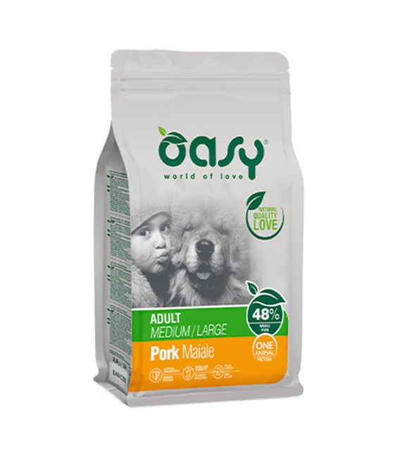 Oasy One Animal Protein Pork Medium/Large Breed Dog Dry Food