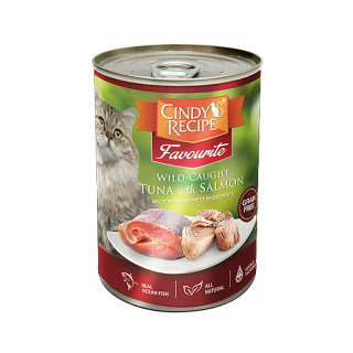 Cindy's Recipe Favourite Wild-Caught Tuna with Salmon 400g Cat Wet Food