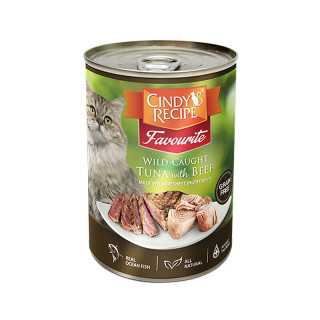 Cindy's Recipe Favourite Wild-Caught Tuna with Beef 400g Cat Wet Food