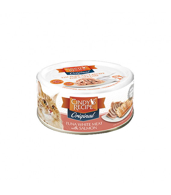 Cindy's Recipe Original Tuna White Meat With Salmon 80g Cat Wet Food