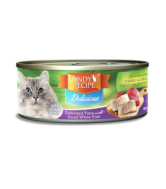 Cindy's Recipe Delicious Deboned Tuna with Small Whitefish 80g Cat Wet Food
