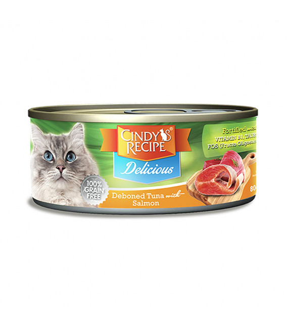 Cindy's Recipe Delicious Deboned Tuna With Salmon 80g Cat Wet Food