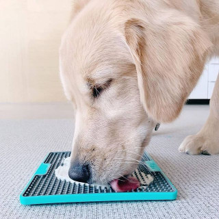 LickiMat Tuff Soother Turquoise Dog Feeder Mat