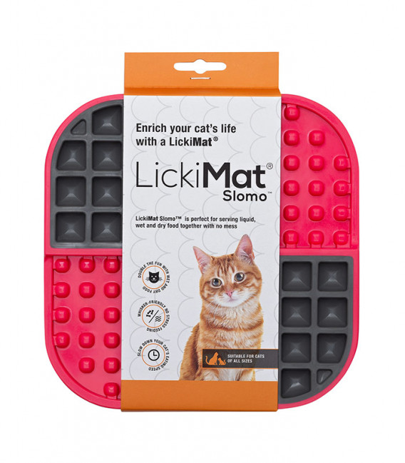 LickiMat Slomo Red Cat Feeder Mat