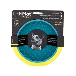 LickiMat Wobble Turquoise Reversible Dog Feeder