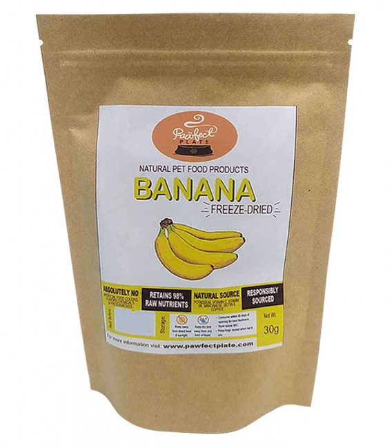 Pawfect Plate Banana 30g Freeze-Dried Pet Treats
