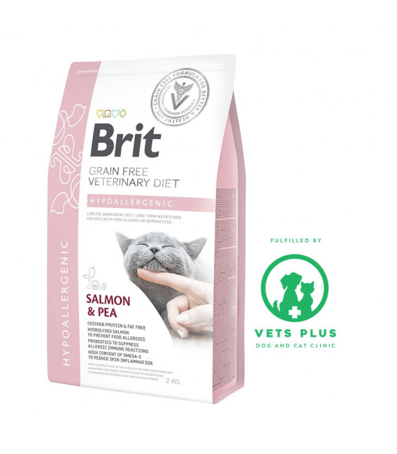 Brit Grain-Free Veterinary Diet Hypoallergenic 2kg Cat Dry Food