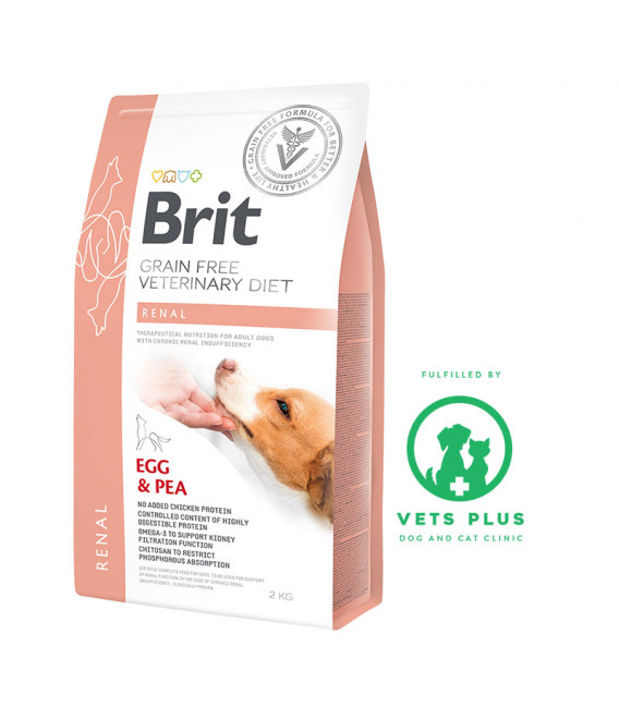Brit Grain-Free Veterinary Diet Renal Egg & Pea 2kg Dog Dry Food