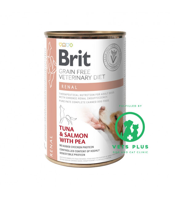 Brit Grain-Free Veterinary Diet Renal Tuna & Salmon with Pea 400g Dog Wet Food