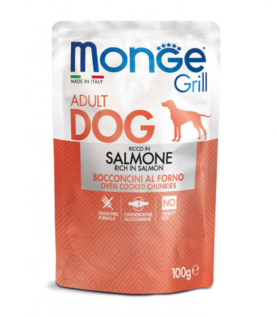Monge Grill Chunkies with Salmon 100g Dog Wet Food