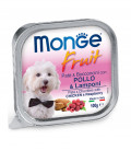Monge Fruit Pate & Chunkies with Chicken & Raspberry 100g Dog Wet Food