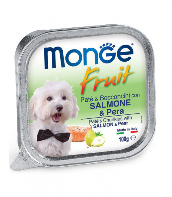 Monge Fruit Pate & Chunkies with Salmon & Pear 100g Dog Wet Food