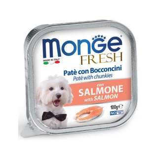 Monge Fresh Pate Salmon 100g Dog Wet Food