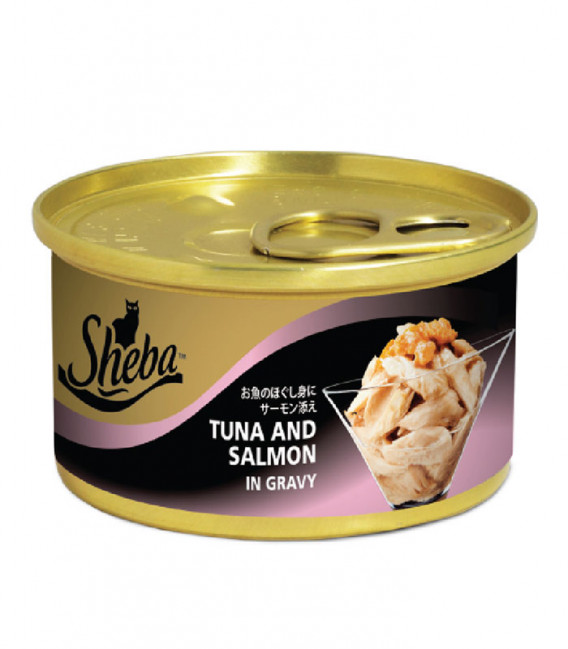 Sheba Tuna & Salmon in Gravy 85g Grain-Free Cat Wet Food