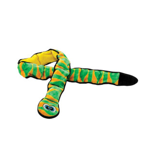 Outward Hound Invincibles Snakes Green Dog Squeak Toy
