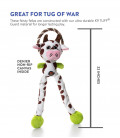 Charming Pet Thunda Tugga Leggy Cow Dog Toy